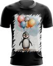 Camiseta Dryfit Bebê Pinguim com Balões Crianças 17
