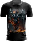 Camiseta Dryfit Dragão Dragon Chamas Infernal Fogo 2 Camiseta Dryfit Dragão Dragon Chamas Infernal Fogo 2