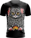 Camiseta Dryfit Gatinho no Pôrdo Sol Sunset 20