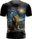 Camiseta Dryfit Leão Noite Estrelada Van Gogh 1