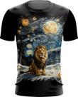 Camiseta Dryfit Leão Noite Estrelada Van Gogh 2