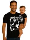 Camiseta e Body de Bebê Tal Pai Tal Filho Estampa Guitarras