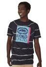 Camiseta Ecko Especial Preta Logo Azul Listras Raios Camiseta Ecko Especial Preta Logo Azul Listras Raios