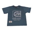 Camiseta Ecko Infantil Masculina Azul Petróleo Rhino Branco