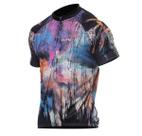 Camiseta Elite Preto Colorido Uv 50 Bike Ciclismo