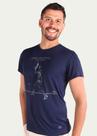 Camiseta em Poliamida Antiodor UV 50 Tennis ForeHand Azul Marinho