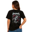 Camiseta Escorpião Prateado e Rosas Stinger Street Camiseta Escorpião Prateado e Rosas Stinger Street