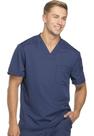 Camiseta esfoliante Dickies Dynamix com decote em V azul marinho elástico em quatro direções