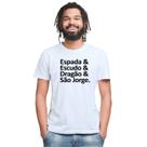 Camiseta Espada &amp Escudo &amp Dragão &amp São Jorge Camisa Personalizada Blusa Adulto Algodão com Poliéster