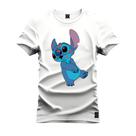 Camiseta Especial Plus Size Premium Estampada Stich