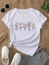 Camiseta Esportiva Feminina com Estampa Floral - Manga Curta, Soltinha e Respirável