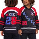 Camiseta Esportiva Infantil Masculina Disney Mickey Hockey Tamanho 7 Preta