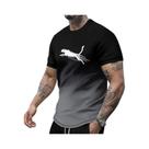 Camiseta Esportiva Masculina De Secagem Rápida E Respirável Com Estampa 3D De Leopardo, Moda Casual
