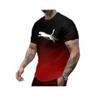 Camiseta Esportiva Masculina De Secagem Rápida E Respirável Com Estampa 3D De Leopardo, Moda Casual