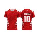 Camiseta Esportiva Para Crianças E Adultos Com Estampa Da Bandeira Da Tunísia, Secagem Rápida E