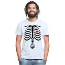 Camiseta Esqueleto Raio X Bolinho Camisa Personalizada Blusa Adulto Algodão com Poliéster Camiseta Esqueleto Raio X Bolinho Camisa Personalizada Blusa Adulto Algodão com Poliéster