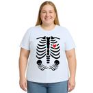 Camiseta Esqueleto Raio X Grávida Gêmeos Personalizada Camiseta Esqueleto Raio X Grávida Gêmeos Personalizada