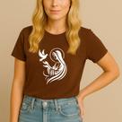 Camiseta Estampa Virgem Maria Católica Maria Santíssima Fé Cristã Blusa Unissex Algodão Look de Fé