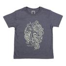 Camiseta Estampada Central Surf Infantil - Cinza