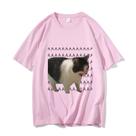 Camiseta Estampada Com Meme De Gato Triste E Chorando Para Mulheres E Homens, Camiseta Casual De