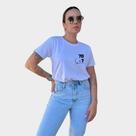 Camiseta Estampada Feinina Moda Cristã 70x7 Perdão Versículo Deus