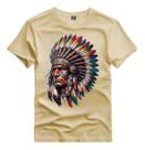 Camiseta Estampada Indio Pagé Camisa Em Algodão Premium