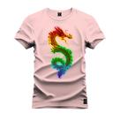 Camiseta Estampada Malha Premium T-Shirt Dragon Neon