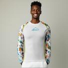 Camiseta Estampada Masculina Uv50 Manga Longa Branca Outono/Inverno