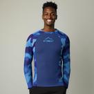 Camiseta Estampada Masculina Uv50 Manga Longa Praia Verão/Inverno Azul