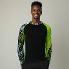 Camiseta Estampada Masculina Uv50 Manga Longa Preta Outono/Inverno