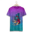 Camiseta Estampada Poliéster Resistente Moda Masculina