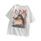 Camiseta Estampada Totoro Harajuku Anime Masculina E Feminina Casual Com Gola Redonda E Manga Curta Camiseta Estampada Totoro Harajuku Anime Masculina E Feminina Casual Com Gola Redonda E Manga Curta