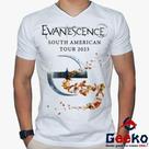 Camiseta Evanescence 100% Algodão South America Tour 2023 Rock Geeko