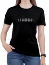 Camiseta Fases da Lua Tshirt Feminina Blusa Eclipse Galaxia Camiseta Cristã 100% Algodão T-shirt Feminina Gospel Exodo