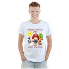 Camiseta Fazendinha Menino Camisa Personalizada Blusa Adulto Algodão com Poliéster