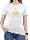 Camiseta Feliz Natal Cristã 100% Algodão Tshirt Feminina E1 Camiseta Cristã 100% Algodão T-shirt Feminina Gospel Exodo