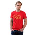 Camiseta Feliz Natal Estampada Malha de Algodão Exclusiva Vermelha Manga Curta Costura Impecável