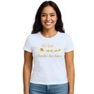 Camiseta Feliz Natal Trenó Renas Natalina Personalizada