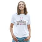 Camiseta Feliz Páscoa Placa Camisa Personalizada Blusa Adulto Algodão com Poliéster