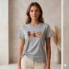 Camiseta Feminina 100% Algodão Premium Estampa Leão T-Shirt Macia Casual