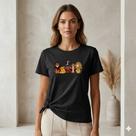 Camiseta Feminina 100% Algodão Premium Estampa Leão T-Shirt Macia Casual