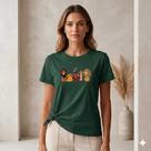 Camiseta Feminina 100% Algodão Premium Estampa Leão T-Shirt Macia Casual