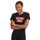 Camiseta Feminina 100 Algodão Super Mae Estampada Casual Confortavel Presente Dia das Maes Estilo
