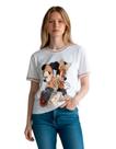 Camiseta Feminina 100% Soft Gola Redonda Estampa Fofa Strass