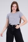 Camiseta Feminina Adulto Básica Mescla