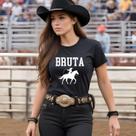 Camiseta Feminina Algodão Country Boiadeira Agro Rodeio Bruta Farm Camiseta Feminina Algodão Country Boiadeira Agro Rodeio Bruta Farm