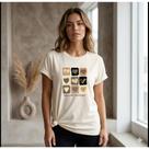 Camiseta Feminina Algodão Premium Estampa Coração T-Shirt Macia Casual