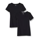 Camiseta Feminina Amazon Essentials Decote V Manga Curta Pacote com 2