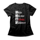Camiseta Feminina Anime Repeat
