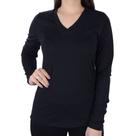 Camiseta Feminina Averzzy ML Gola em V Preta - 6045